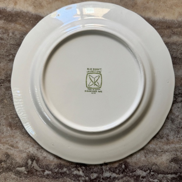 Vintage Set 3 Blue & White Plates. Currier & Ives. Enoch Wedgwood. Blue Bonnet - Picture 3 of 8